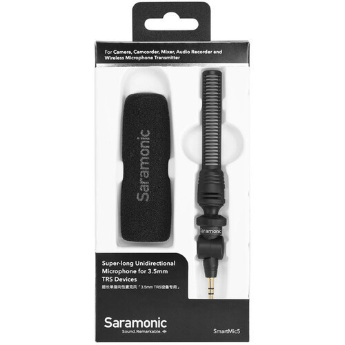 Микрофон мини-пушка Saramonic SmartMic5 для камер (вход 3,5мм TRS) - фото4