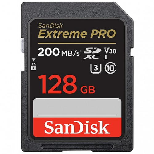 Карта памяти SanDisk Extreme Pro SDXC 128Gb 200MB/s UHS-I (SDSDXXD-128G-GN4IN) - фото