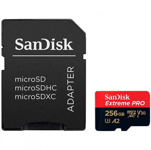 Карта памяти SanDisk Extreme Pro microSDXC 256Gb 200MB/s (SDSQXCD-256G-GN6MA) - фото