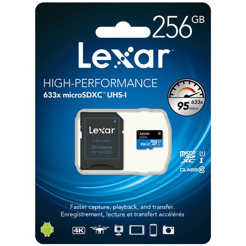Карта памяти Lexar 256GB microSDXC UHS-I c SD адаптером - фото3