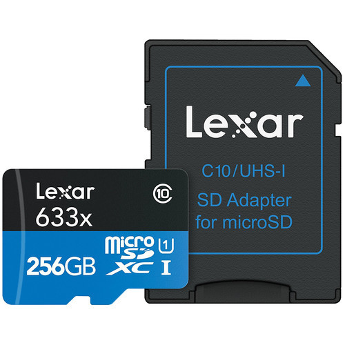 Карта памяти Lexar 256GB microSDXC UHS-I c SD адаптером - фото