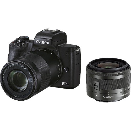 Фотоаппарат Canon EOS M50 Mark II Kit 15-45mm + 55-200mm Black- фото2