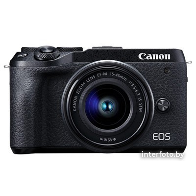 Фотоаппарат Canon EOS M6 Mark II Kit 15-45mm + EVF-DC2 Black- фото