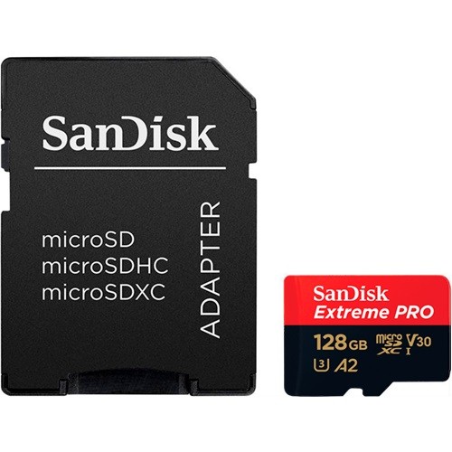 Карта памяти SanDisk Extreme Pro microSDXC 128Gb (SDSQXCY-128G-GN6MA) - фото