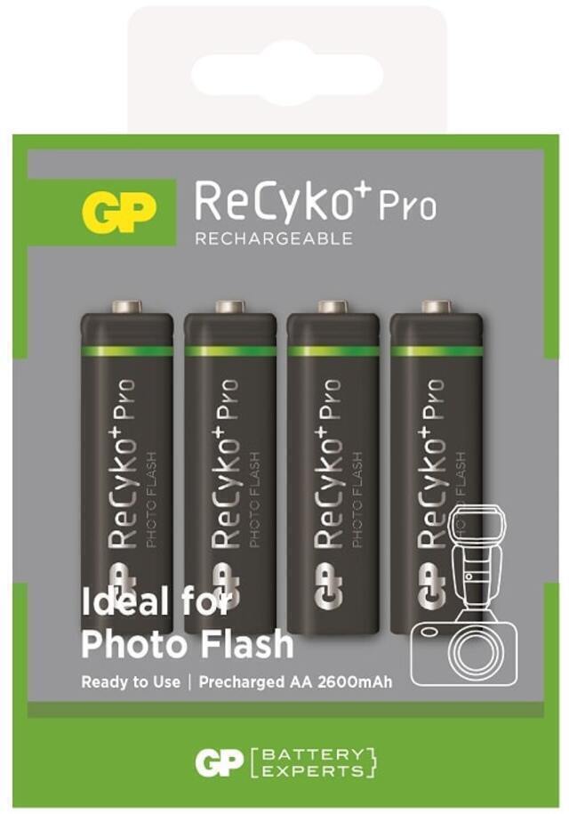 Аккумуляторы GP ReCyko+Pro 2600mAh 4шт. (270AAHCE-2APCGBE4) - фото