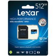 Карта памяти Lexar 512GB microSDXC UHS-I c SD адаптером- фото5