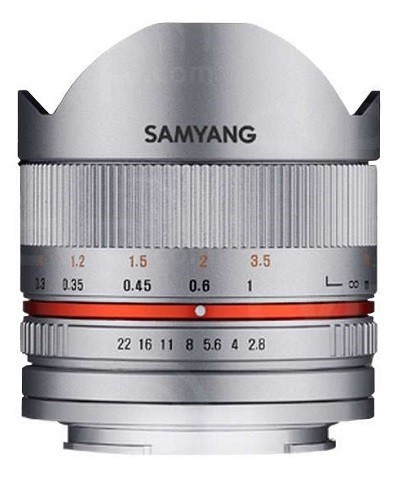 Объектив Samyang 8mm f/2.8 UMC Fish-eye II Sony E-mount Silver - фото