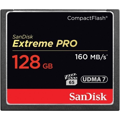 Карта памяти SanDisk Extreme Pro CF 128GB 160MB/s, VPG 65, UDMA7 (SDCFXPS-128G-X46) - фото