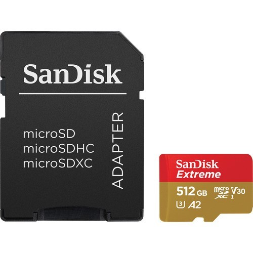 Карта памяти SanDisk Extreme microSDXC 512GB (SDSQXA1-512G-GN6MA) - фото