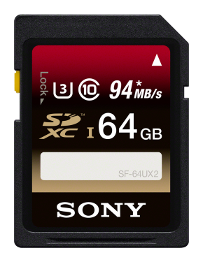 Карта памяти Sony SDXC 64Gb Class 10 UHS-1 94Mb/s (SF-64UX/T2) - фото