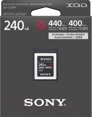 Карта памяти Sony XQD G Series 240Gb (QD-G240F) - фото2