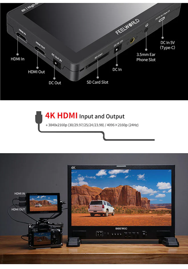 Feelworld F6 Plus X 4K HDMI