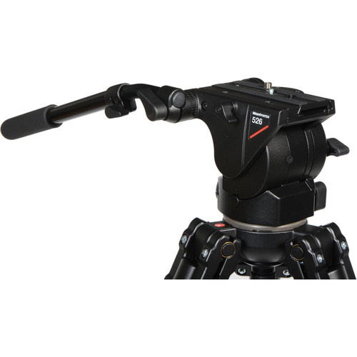 Штатив Manfrotto 526 Fluid Video Head & 528XB (526,528XBK) - фото4