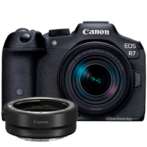 Фотоаппарат Canon EOS R7 Kit 18-150mm + adapter EF-EOS R - фото