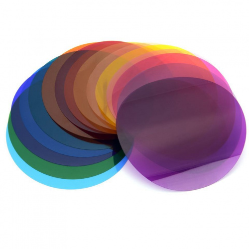 Набор цветных светофильтров Godox V-11C для круглой головки - фото