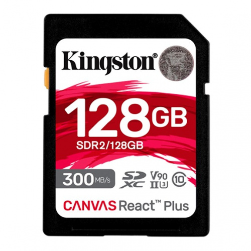 Карта памяти Kingston Canvas React Plus SDXC 128GB (SDR2/128GB) - фото