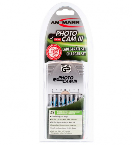 Зарядное устройство Ansmann PhotoCam III + 4x2850mAh - фото