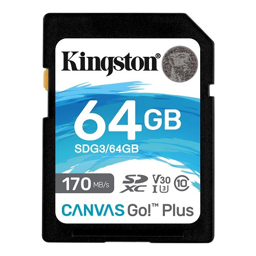 Карта памяти Kingston Canvas Go Plus SDXC 64GB (SDG3/64GB) - фото