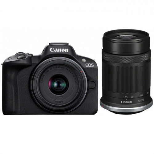 Фотоаппарат Canon EOS R50 Double Kit 18-45mm + 55-210mm - фото