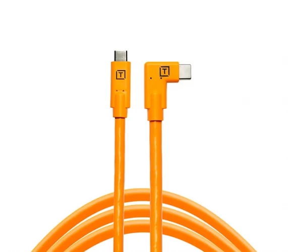 Кабель Tether Tools TetherPro USB-C to USB-C Right Angle 4.6m, Orange - фото