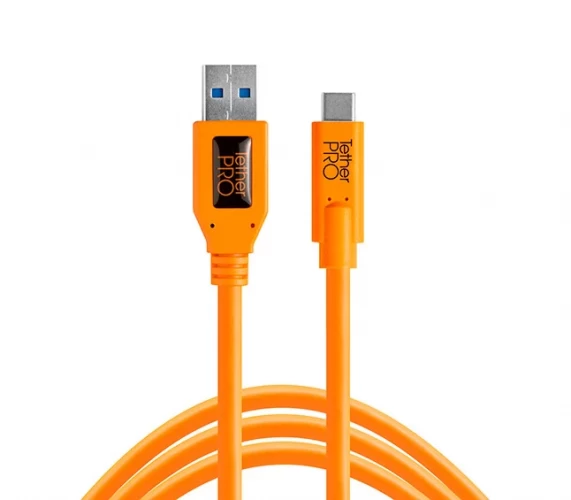 Кабель Tether Tools TetherPro USB 3.0 to USB-C 4.6m, Orange - фото