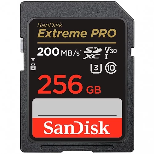 Карта памяти SanDisk Extreme Pro SDXC 256Gb 200MB/s UHS-I (SDSDXXD-256G-GN4IN) - фото