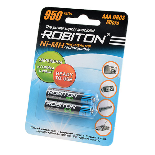 Аккумулятор ROBITON RTU950MHAAA-2 (2 шт) BL2 - фото