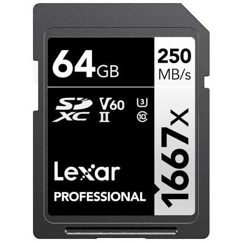 Карта памяти Lexar SDXC 64GB Professional 1667x UHS-II - фото