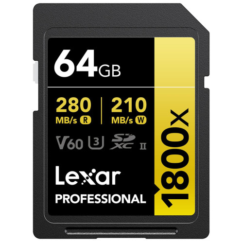 Карта памяти Lexar SDXC 64GB Professional 1800x UHS-II - фото
