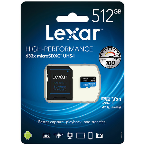 Карта памяти Lexar 512GB microSDXC UHS-I c SD адаптером - фото5