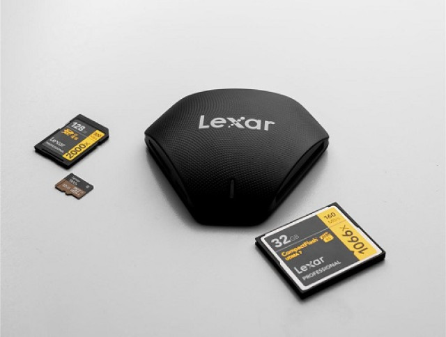 Lexar Multi USB 3.1 Type-C Card reader (LRW500URB) on the table