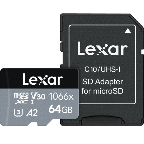 Карта памяти Lexar 64GB microSDXC UHS-I 1066x - фото