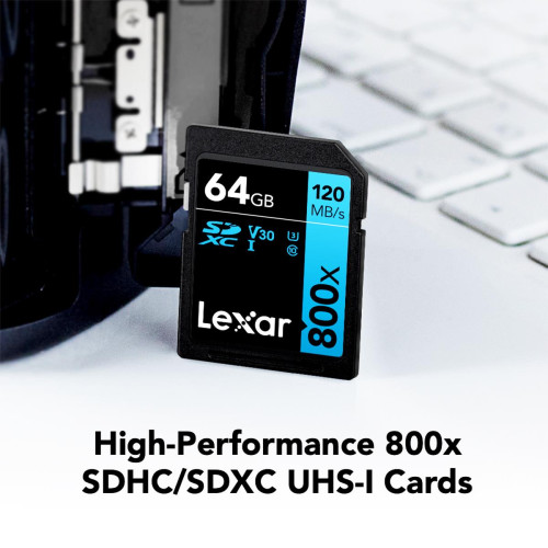Карта памяти Lexar 64GB Professional 800x SDXC UHS-I - фото2