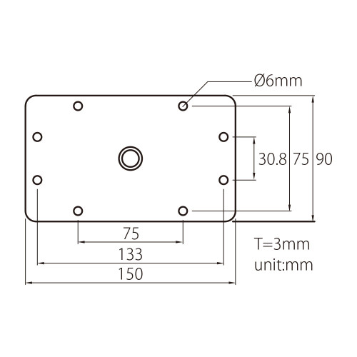 Кронштейн KUPO KS-043 RIGHT ANGLE BABY WALL PLATE - фото3