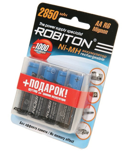 Аккумулятор ROBITON 2850MHAA-4/box BL4 - фото