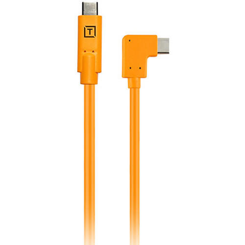 Кабель Tether Tools TetherPro USB-C to USB-C Right Angle 50cm, Orange - фото