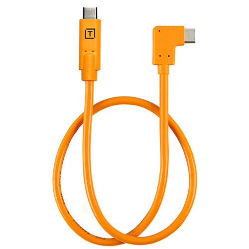 Кабель Tether Tools TetherPro USB-C to USB-C Right Angle 50cm, Orange - фото2