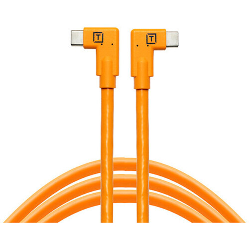 Кабель Tether Tools TetherPro USB-C Right Angle to USB-C Right Angle 4.6m, Orange - фото