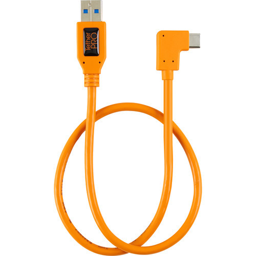 Кабель Tether Tools TetherPro USB-C 3.0 to USB-C Right Angle 50cm, Orange - фото2