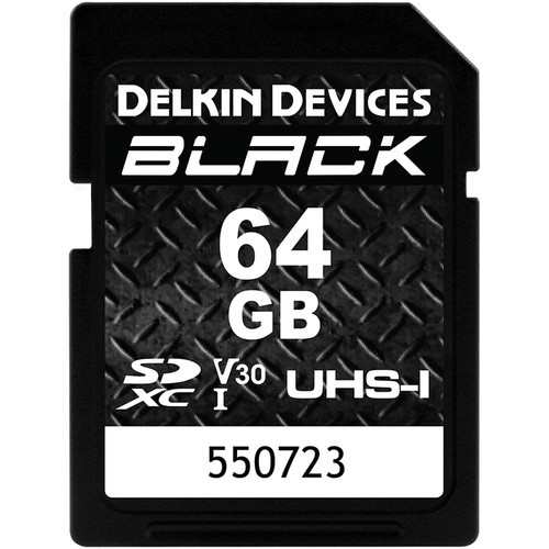 Карта памяти Delkin Black Rugged SDXC 64GB UHS-I V30 - фото