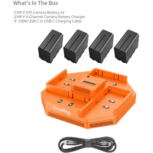 Аккумулятор SmallRig 4834 с зарядным устройством NP-F970 (4 шт.) - фото6