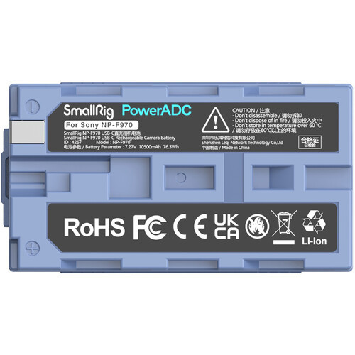 Аккумулятор SmallRig NP-F970 USB-C 4267 (Blue) - фото2