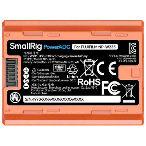 Аккумулятор SmallRig NP-W235 USB-C 4970 (Orange) - фото3