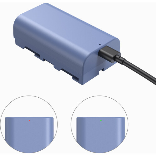 Аккумулятор SmallRig NP-F550 USB-C 4331 (Blue) - фото5