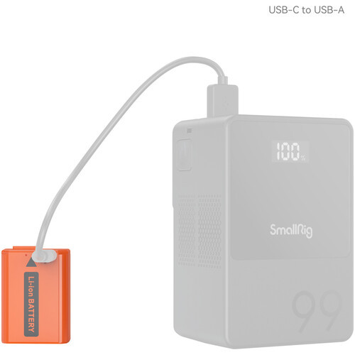 Аккумулятор SmallRig NP-FW50 USB-C 4965 (Orange) - фото7