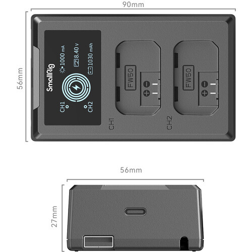 Зарядное устройство SmallRig 4081 для Sony NP-FW50 - фото4