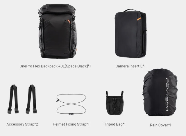 Рюкзак PGYTECH OnePro Flex 40L + вставка для камеры L, Space Black (P-CB-393) - фото10