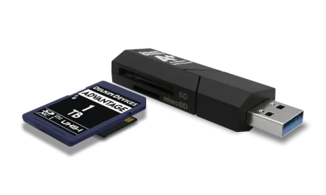 Карт-ридер Delkin Devices USB 3.1 SD & microSD A2 (DDREADER-55) - фото5