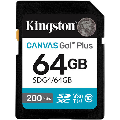 Карта памяти Kingston Canvas Go! Plus SDXC 64GB (SDG4/64GB) - фото