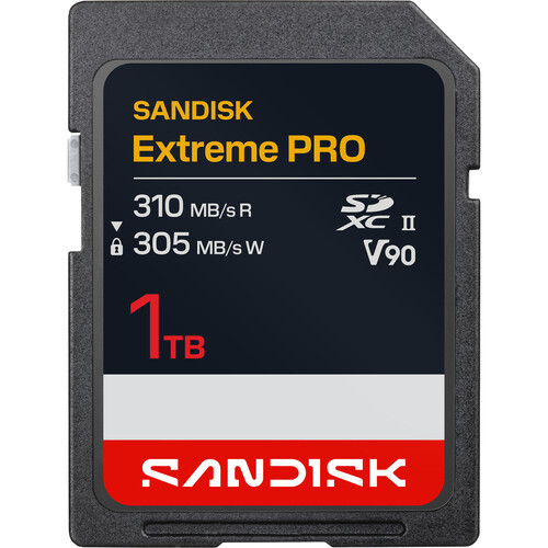 Карта памяти SanDisk 1TB Extreme PRO SDXC UHS-II V90 (SDSDXDE-1T00-GN4IN) - фото